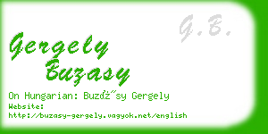 gergely buzasy business card